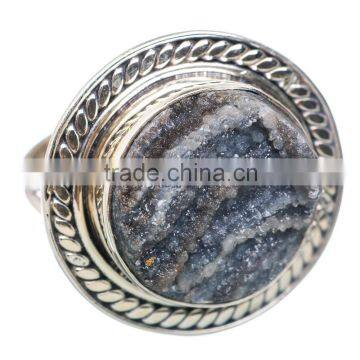 Black DruzY RING ,925 sterling silver jewelry wholesale,WHOLESALE SILVER JEWELRY,SILVER EXPORTER,SILVER JEWELRY FROM INDIA