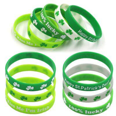 OEM Custom Printed Silicone Bracelet Smooth No Burrs Silicone Bracelet Safe Non-toxic Odorless High Quality Festival Rubber Band