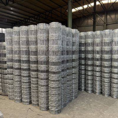 Cercado de malla de alambre de bloqueo sólido recubierto de zinc, Cercado de alambre de nudo fijo de alta resistencia galvanizado de calibre 12.5 para ganado vacuno photo-3