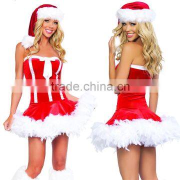 Wholesale Sexy Fashion Cheap Christmas Party Dress Hot Sweet Santa Christmas Costume