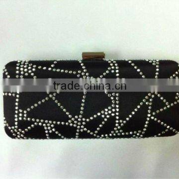 evening bag factory sell sequin clutch bag with soldering flower