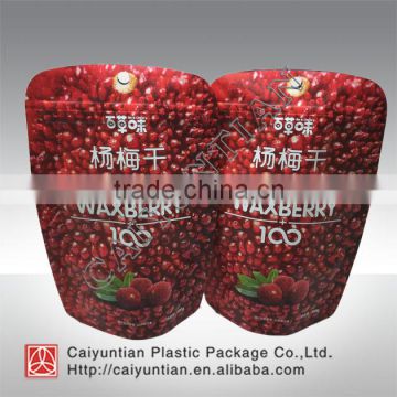 custom plastic dried waxberry packaging bags