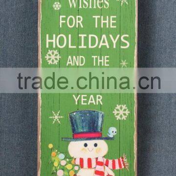 hanging wood board decoration for christmas