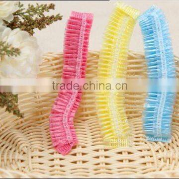 Hot sale disposable plastic clip shower cap for salon