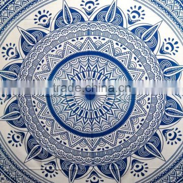 Beach throw Ombre Blue Mandala Indian Tapestry Wholesale