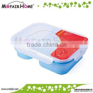 Rectangle foldable silicone lunch box