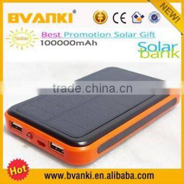 Top selling products in alibaba 100000mah dual usb portable solar panel power bank