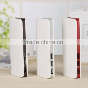 China manufacturer high capacity 3 output USB charger power bank XHB-UB