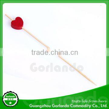 70mm Heart Bamboo Decoration Picks