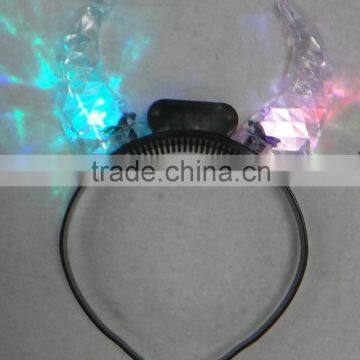 2015 Newest LED Rainbow Flashing Crystal Horn Headband for Big Occasions