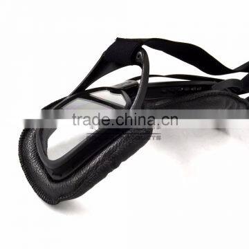 BJ-GT-007 High Quality Black Leather Clear Lens Goggles Motocross photo-5