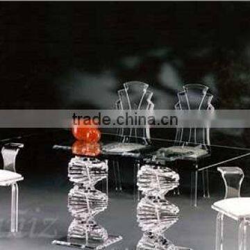 Transparent Acrylic Home Furniture coffee tables Acrylic End Table Pure Acrylic Wedding Table With Inside Flowers