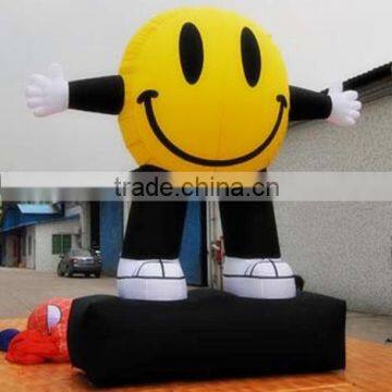 Big smile face happy bean man inflatable toy model