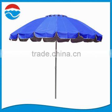 260CM*12K blue color fibre beach umbrella