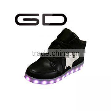 GD most popular usb charge led light shoes women high top