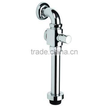 High Quality Brass Push Button Flush Valve, Self Closing Valve, Chrome Finish and Wall Mounted