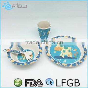 Wholesale Eco-Friendly BamBoo Kids Dinnerware Set