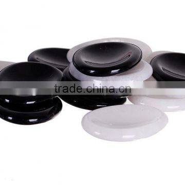 Wholesale 1.7" Black Obsidian and White Jade Worry Stone Set