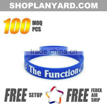 1/2 Inch Customized Silicon Wristband for School