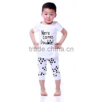 New arrival! 2016 wholesale children's clothing sets soft cotton outfits for kids