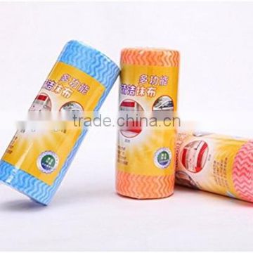 Roll of 50pcs Multipurpose Non-woven Fabric Nonstick Wiping Rags House Cleaning Cloth Kitchen Dish Dishcloth