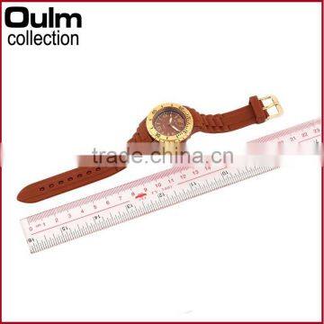 High Quality Custom Own Design Watch, Gold Case Promotional Silicone Watch photo-4