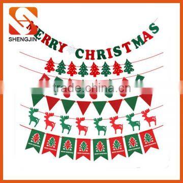 SJ-L6136 Felt decoration string flag Christmas bunting flags