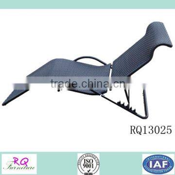 Rattan Sunbed PE Rattan Steel Frame KD Design