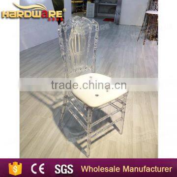Armless Wedding Clear Crystal Hall Banquet Chairs,pu Cushion Acrylic Chairs photo-2