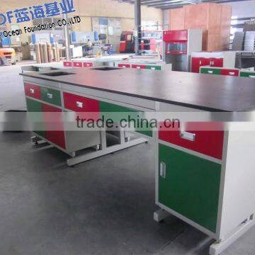 used school lab island work bench sude bench wall bench for labs