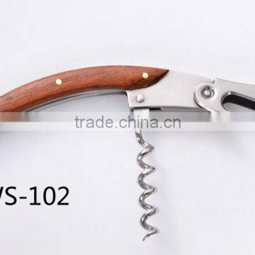 Vintage Wine Opener With Wooden Handle
