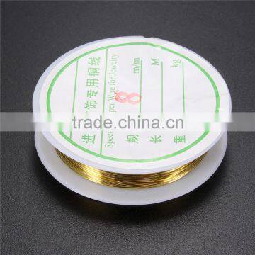 Best Price 0.8mm Jewelry Accessories Making DIY Essential Silver Gold Plated Copper Wire Craft Beads Jewelry Cord