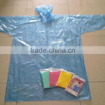 stock PE with sleeves raincoat