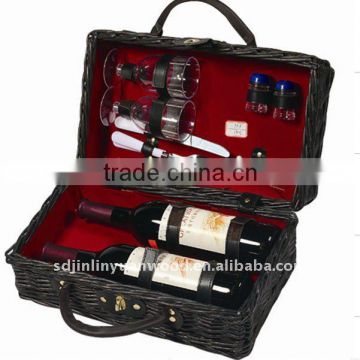 wicker wine box