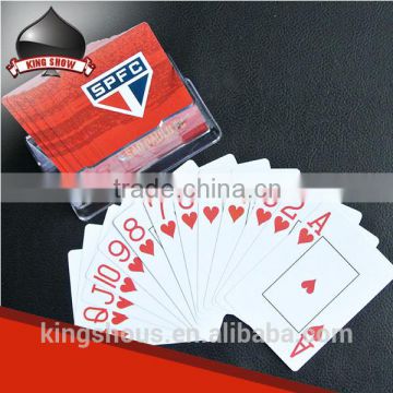 paper and plastic customised playing cards with company logo