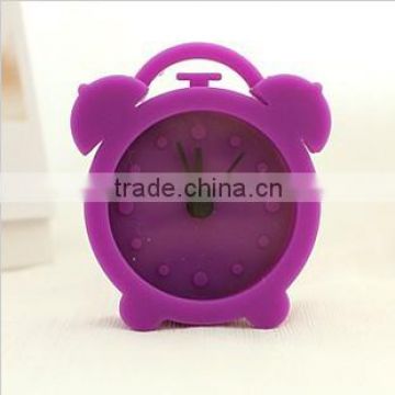 Purple candy color silicone beep alarm clock