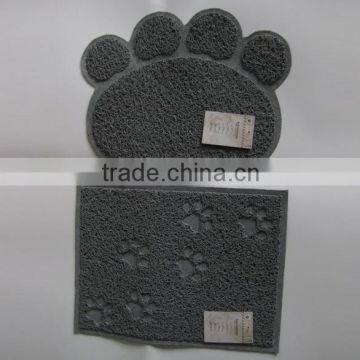 Grey Pet litter mat for cats/PVC mat/ litter catcher mat / the litter catcher China wholesale pet accessories