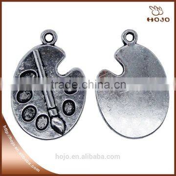 Wholesales Palette Charm Pendant in Antique Silver27x19mm for Handcraft Bracelet Necklace