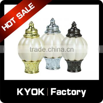 KYOK Latest Curtain Finial plastic coated curtain finial 28mm curtain finials