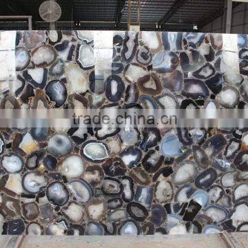 blue agate table semi-precious stone