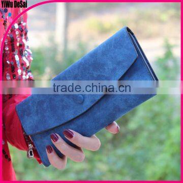 Retro matte leather purse clasp envelopes wallet wholesale