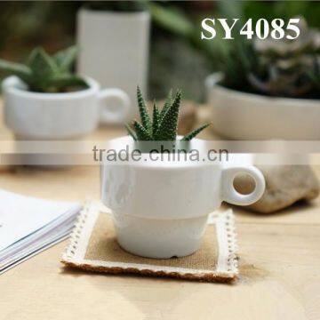 Cheap Indoor White Ceramic Flower Vase photo-3