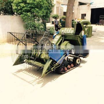 New small triangular crawler type combine harvester for rice and wheet