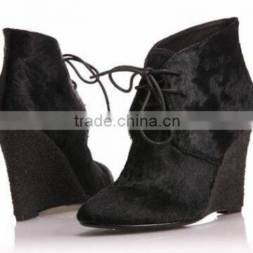 hot-sale 2015 women black wedge ankle boots