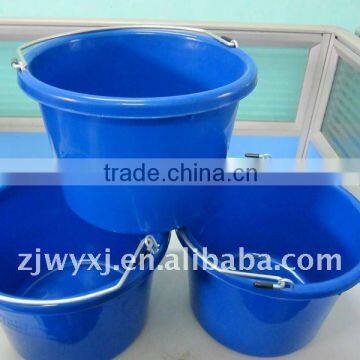 feed buckets,plastic round pail,blue bucket with handle,Super feed bucket