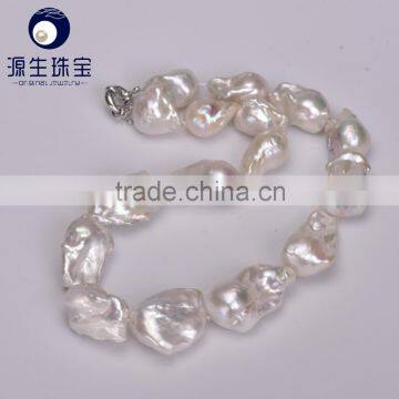 bridal jewelry real pearl wholesale high quality baroque pearl necklace 18-22mm high luster