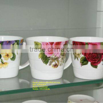 v-shape coffee tea milk juice water fine royal bone china sublimation mug made in china