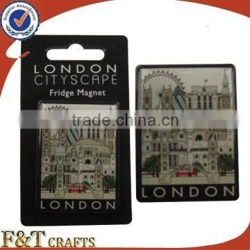 customize design novelty printing epoxy london fridge magnet for sale