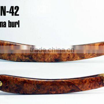 Amboyna Burl Straight Razor Scales for Restoring Vintage Blades