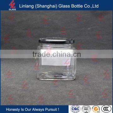 Honey Industrial Use and Screw Cap Sealing Type 100ml Quadrangular Glass Jam Jar photo-4